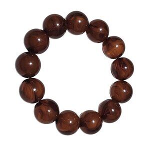 Boho Natural Brown Agate Bead Bracelet Healing Peace Spiritual Jewelry Women